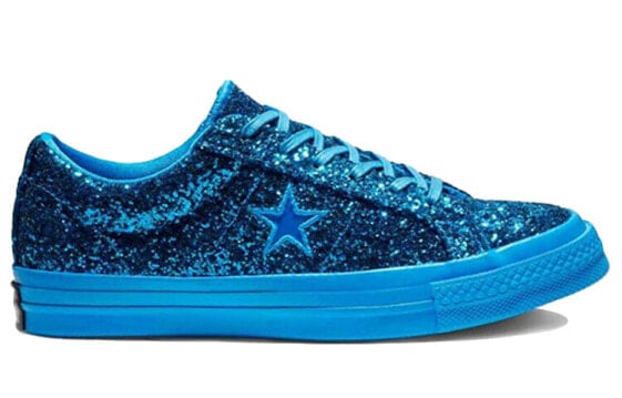 Для треккинга Converse One Star Series Skateboard Shoes Unisex Low-Top Dazzling Blue 162619C