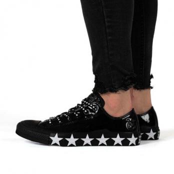 Для треккинга Converse Chuck Taylor All Star Ox Miley Cyrus Black White Stars Women's 563720C