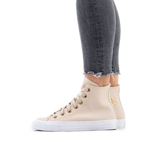 Для треккинга Converse Chuck Taylor All Star Skateboard Shoes Women's High-Top Milk White Brown 568660C