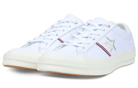 Для треккинга Converse One Star Series Skateboard Shoes Unisex Low-Top White/Blue/Red 159694C