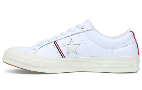 Для треккинга Converse One Star Series Skateboard Shoes Unisex Low-Top White/Blue/Red 159694C