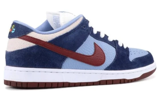Nike Dunk Anti Slip Wear Resistant Low Top Skateboard Shoes Unisex Light Blue DD1391-100（team883-六芒星星 ）