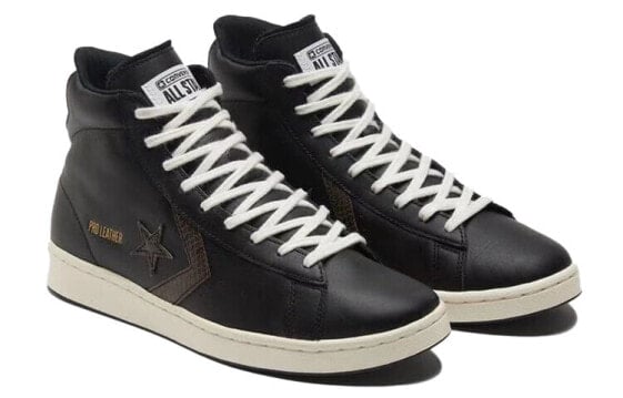 Для треккинга Converse Cons Pro Leather Skateboard Shoes Unisex High-Top Black/Beige 170496C