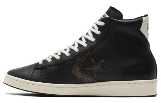 Для треккинга Converse Cons Pro Leather Skateboard Shoes Unisex High-Top Black/Beige 170496C