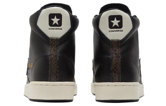 Для треккинга Converse Cons Pro Leather Skateboard Shoes Unisex High-Top Black/Beige 170496C