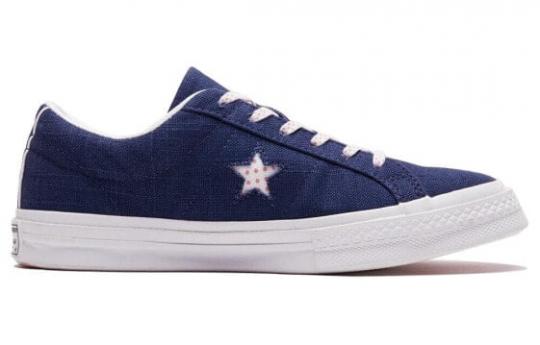 Кеды Converse One Star Series Skateboard Shoes Unisex Low-Top Navy Blue/White 160621C