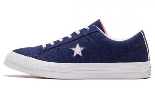 Кеды Converse One Star Series Skateboard Shoes Unisex Low-Top Navy Blue/White 160621C