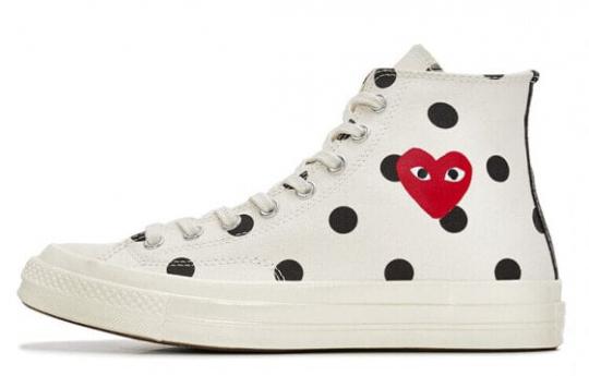 Кеды Converse Chuck Taylor All Star 70 Hi Comme Des Garcons Play Polka Dot White 157251C