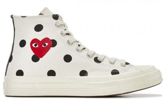 Кеды Converse Chuck Taylor All Star 70 Hi Comme Des Garcons Play Polka Dot White 157251C