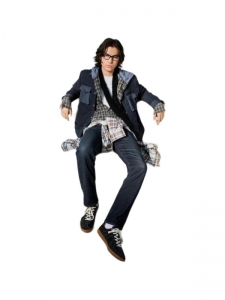 Levi's Down Jacket Men's Blue Black Multicolor