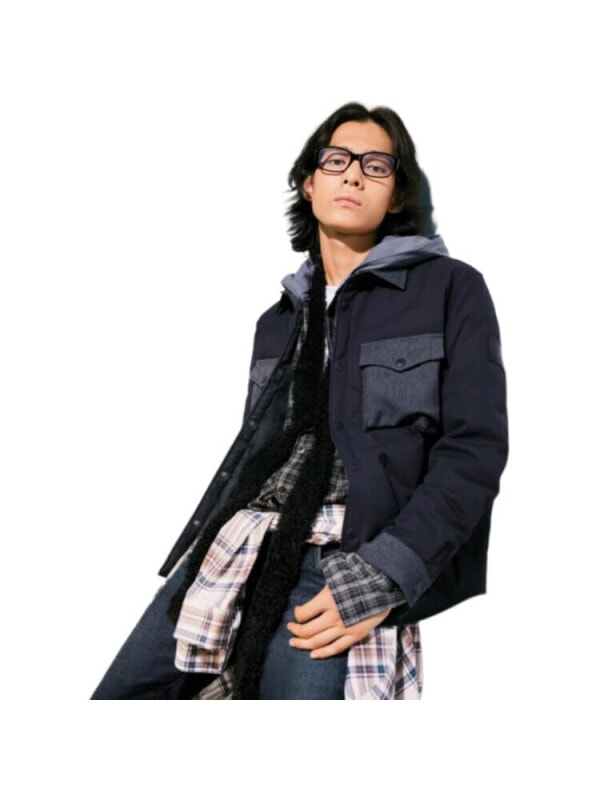 Levi's Down Jacket Men's Blue Black Multicolor