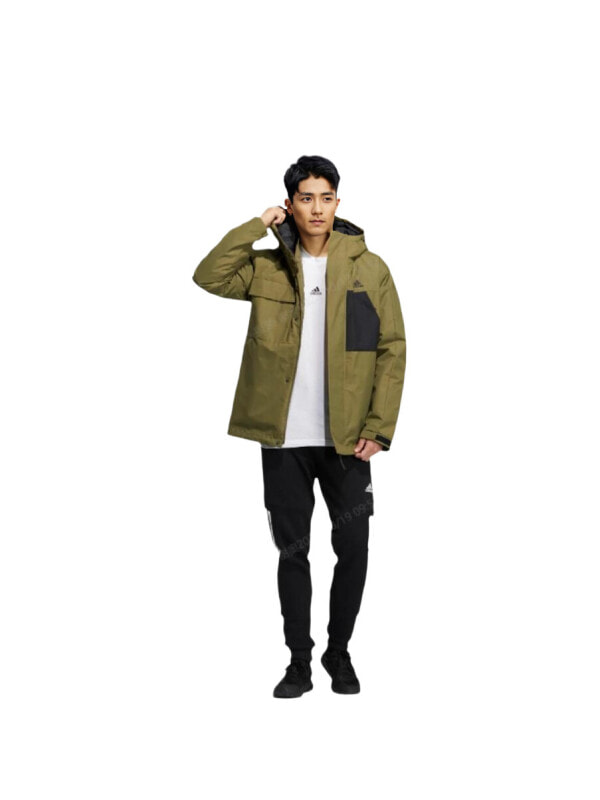 Куртка пуховая мужская для холодной погоды Adidas 3in1 Down Jacket