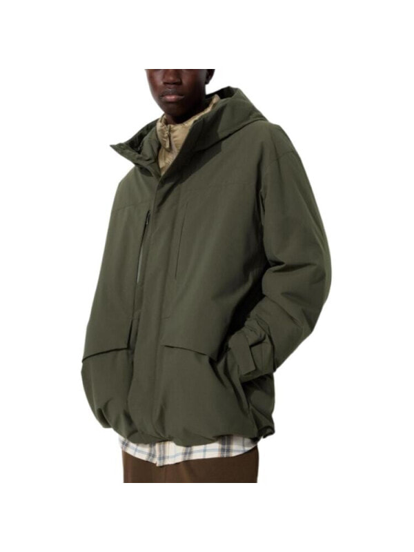 Куртка утепленная мужская для повседневной носки Uniqlo Dark Olive