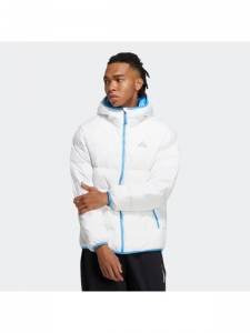 Пуховик унисекс спортивный белый Adidas 4066753894583