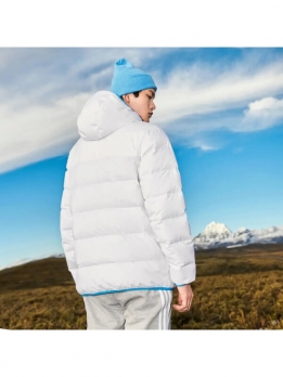 Пуховик унисекс спортивный белый Adidas 4066753894583