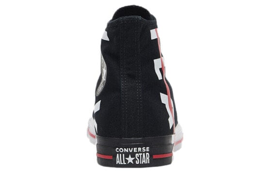 Кеды Converse All Star Canvas Shoes Unisex High-Top Black White Red 164685C