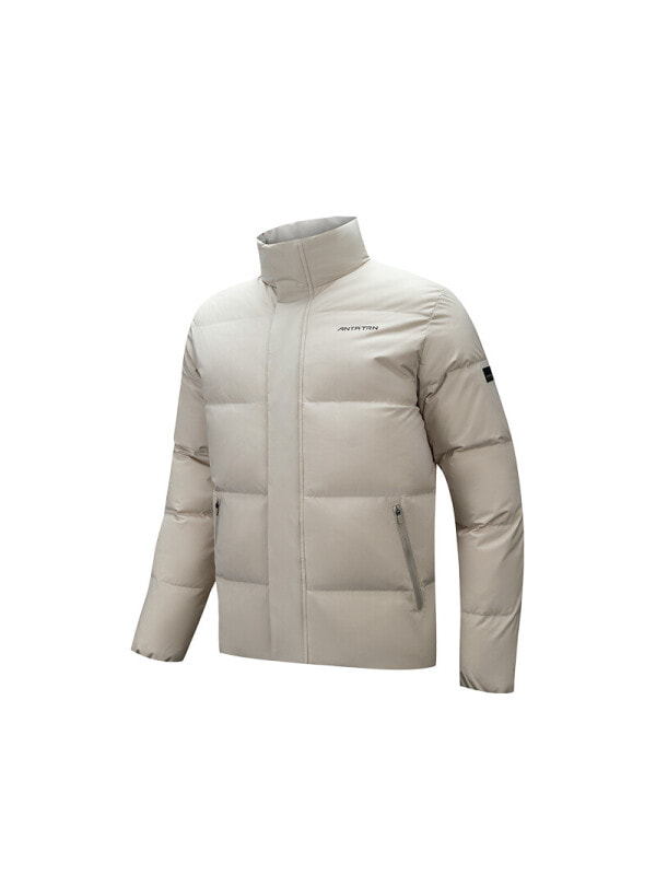 Anta Running Collection Down Jacket Men's Wheat Grain Gray