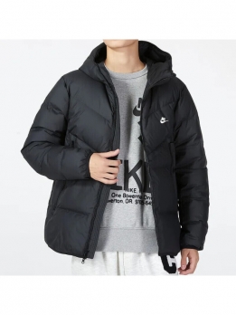 Пуховик унисекс повседневный Nike Warrior Black