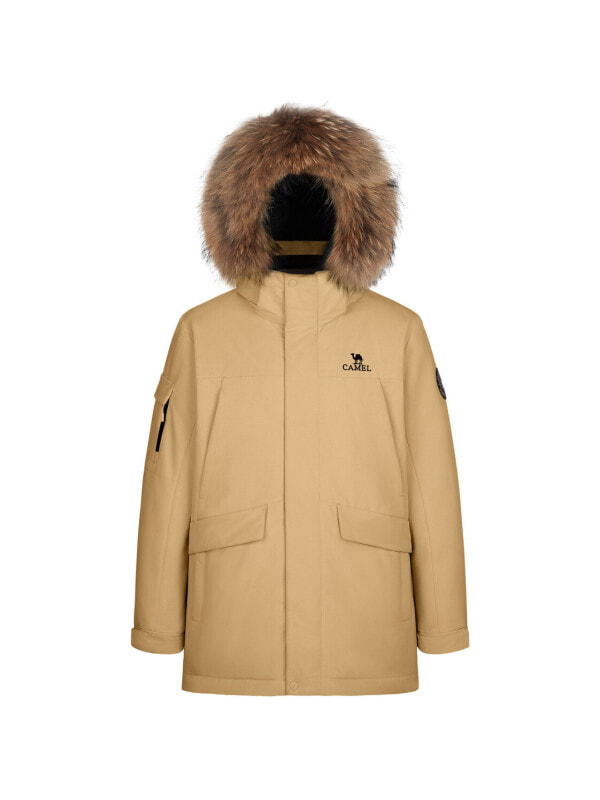 Пуховик утепленный универсальный повседневный Camel