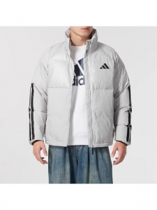 Пуховик универсальный для повседневной носки Adidas серый