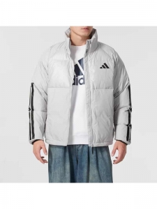 Пуховик универсальный для повседневной носки Adidas серый