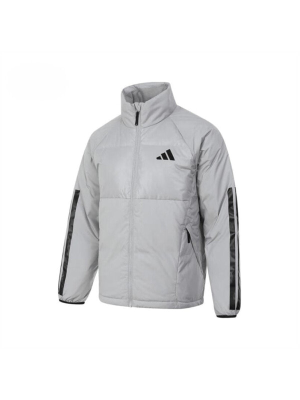 Пуховик универсальный для повседневной носки Adidas серый