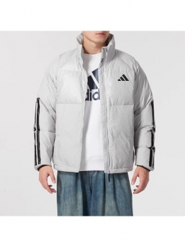 Пуховик универсальный для повседневной носки Adidas серый