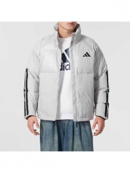 Пуховик универсальный для повседневной носки Adidas серый