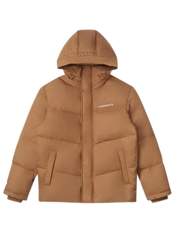 Куртка утепленная мужская для повседневной носки Converse Down Jacket Brown