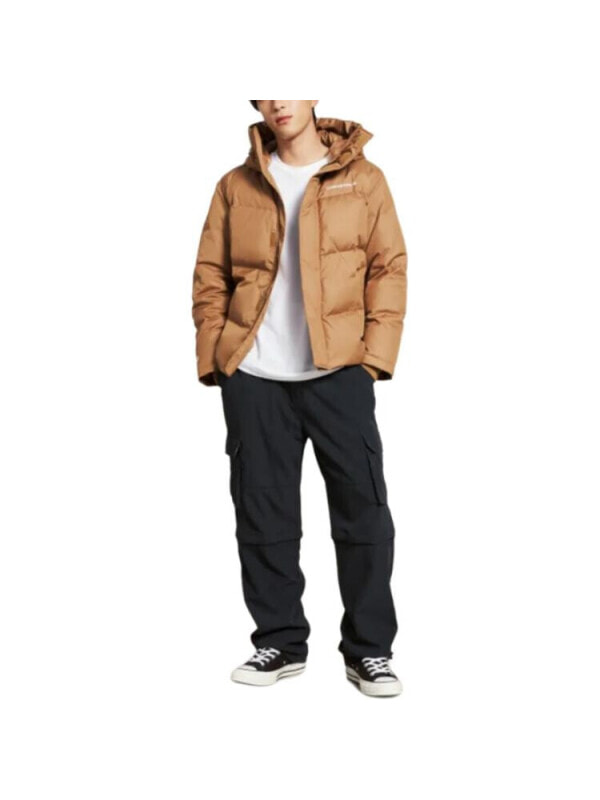Куртка утепленная мужская для повседневной носки Converse Down Jacket Brown