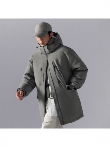 Куртка пуховая мужская зимняя LiNing Asphalt Gray