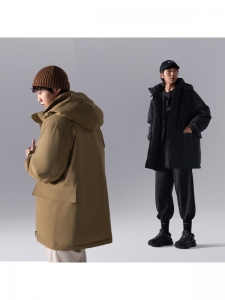 Куртка пуховая мужская зимняя LiNing Asphalt Gray