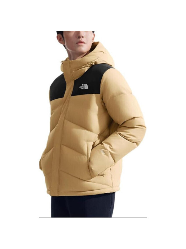 Пуховик мужской городской для холодной погоды the north face stone tan