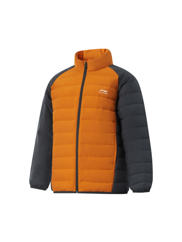 Пуховик унисекс повседневный LiNing Fruit Jelly Orange Charcoal Black