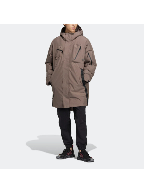 Adidas Originals Utility Down Jacket Japan Version Men's Brown