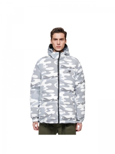 Пуховик мужской повседневный New Balance Camouflage White