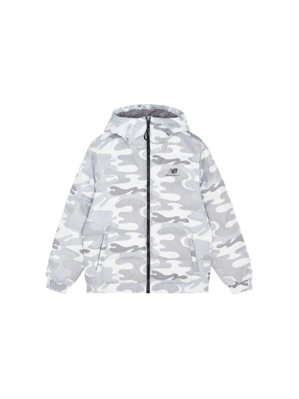 Пуховик мужской повседневный New Balance Camouflage White