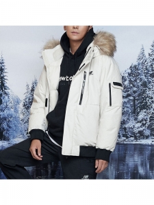 Пуховик зимний унисекс New Balance Ivory White