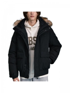 Пуховик унисекс черный для холодной погоды New Balance