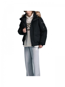 Пуховик унисекс черный для холодной погоды New Balance