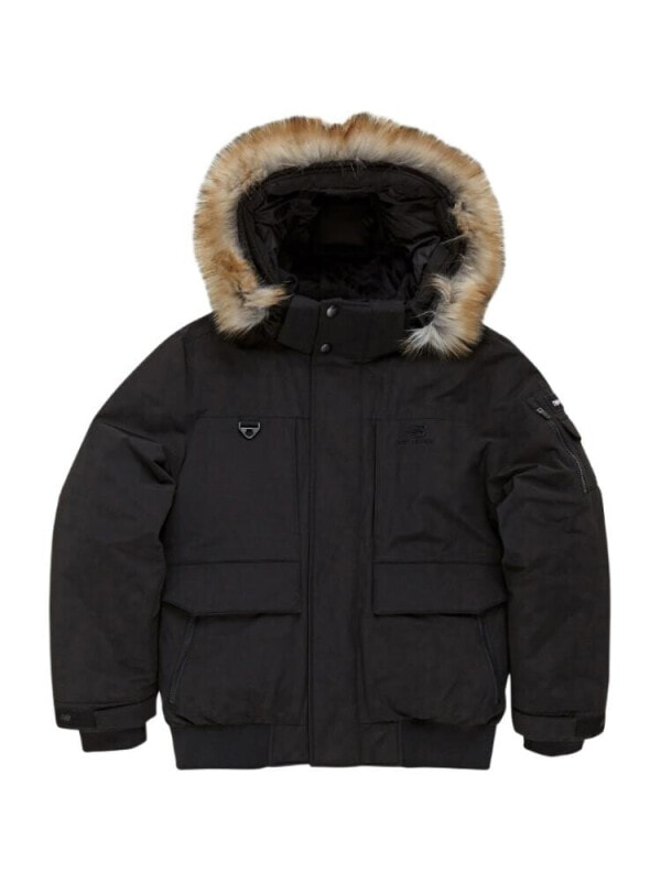 Пуховик унисекс черный для холодной погоды New Balance