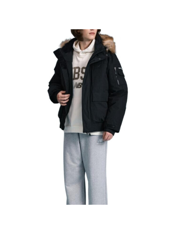 Пуховик унисекс черный для холодной погоды New Balance