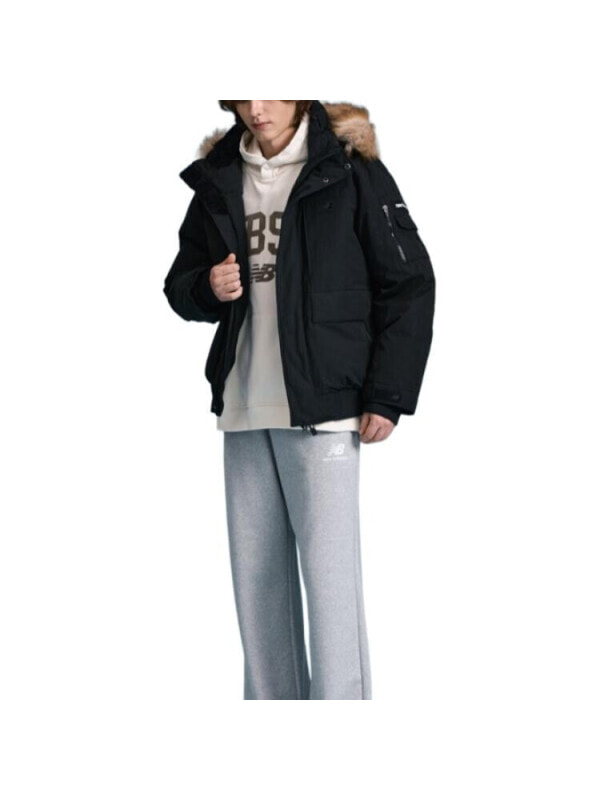 Пуховик унисекс черный для холодной погоды New Balance