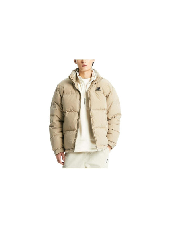 Пуховик унисекс короткий New Balance MJAU1308 Beige