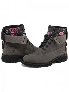 Timberland Lucia Way 6 Inch Waterproof Roll Top Boots 'Grey And Floral' Women'sA2KURW