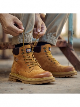 Dickies Waterproof And Wear resistant 11.5cm Outdoor Boots Men's Earth Yellow224M50LXS57A土黄
