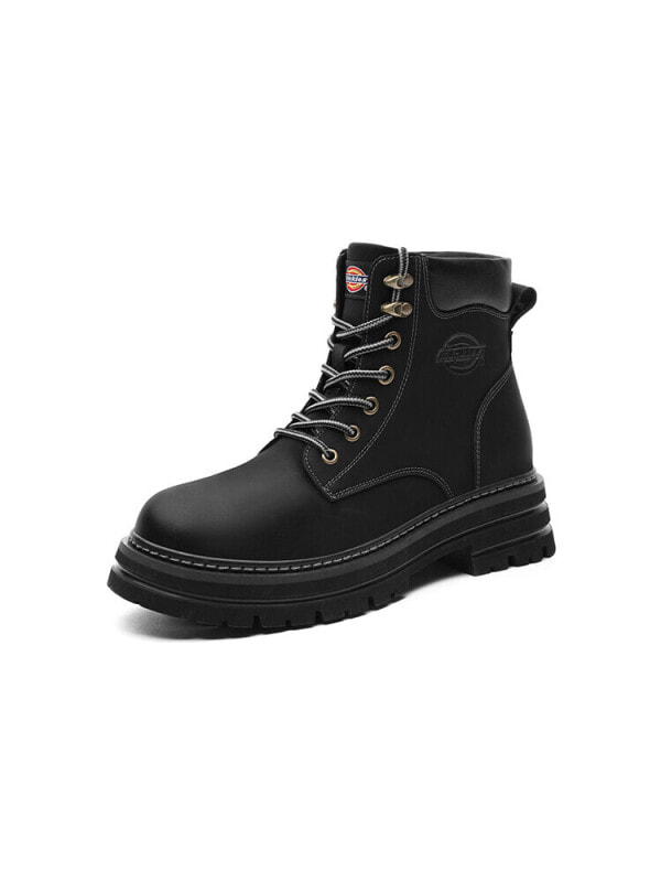 Dickies Warm And Wear-Resistant Short Outdoor Boots Men's Black224M50LXS89M黑色 加绒款