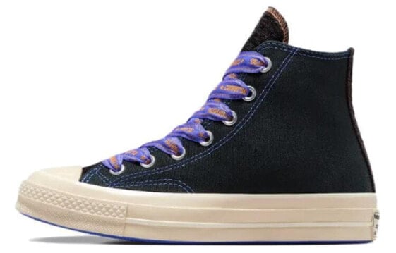Кеды Chuck 70 Converse High 'Ribbon Laces - Black Blue Flame' A07976C