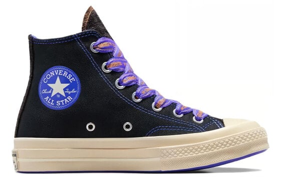 Кеды Chuck 70 Converse High 'Ribbon Laces - Black Blue Flame' A07976C