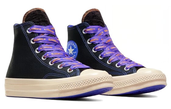 Кеды Chuck 70 Converse High 'Ribbon Laces - Black Blue Flame' A07976C